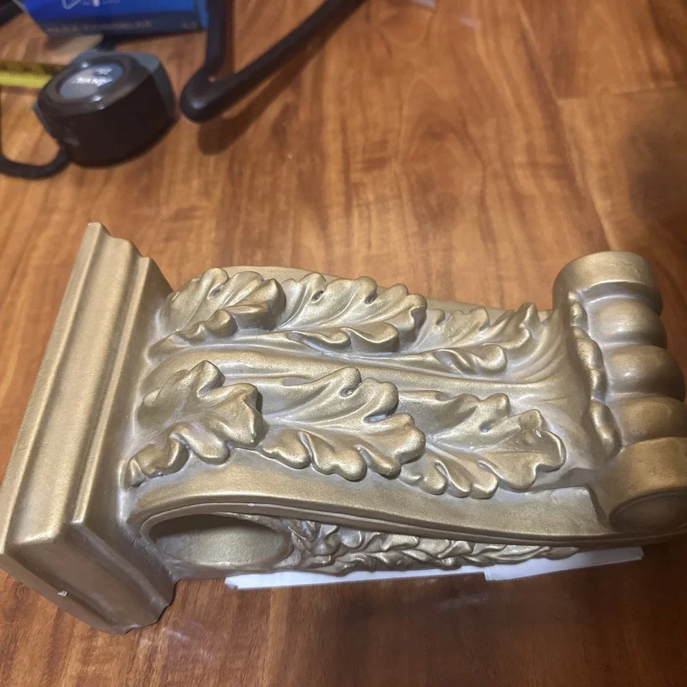 Gold Wall Shelf Sconce Acanthus‎ Leaf Scroll French Baroque 6